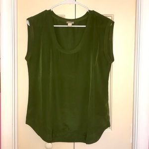 J. Crew Green Scoop Neck Blouse Top Size 6 NWOT